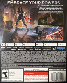 Marvel's Avengers - Box - Back (North America) - 1080x1336