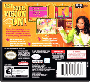 That's So Raven: Psychic on the Scene - Box - Back - Reconstructed (North America) - 774x708