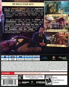 Sherlock Holmes: Crimes & Punishments - Box - Back (North America) - 638x800