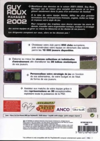 Alex Ferguson's Player Manager 2001 - Box - Back (France) - 483x680