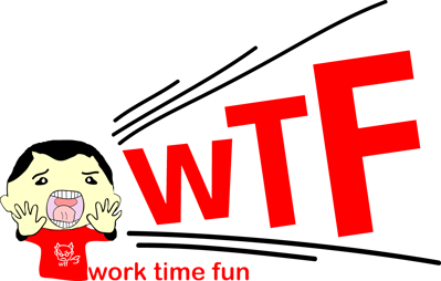 WTF: Work Time Fun - Clear Logo (North America) - 1496x953