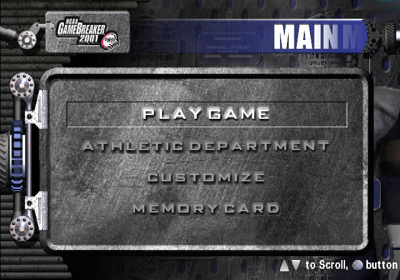 NCAA Gamebreaker 2001 - Screenshot - Game Select (North America) - 640x448