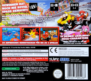 Sonic & SEGA All-Stars Racing - Box - Back (Germany) - 1210x1085