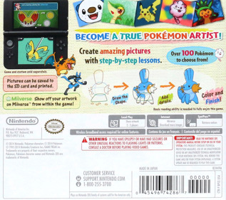 Pokémon Art Academy - Box - Back (North America) - 768x680