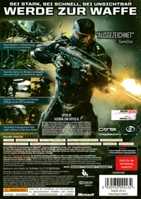 Crysis 2 - Box - Back (Germany) - 1463x2056