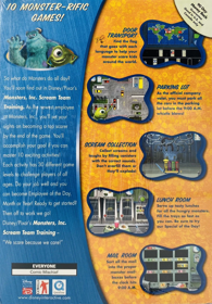 Monsters, Inc.: Scream Team Training - Box - Back (North America) - 1226x1763