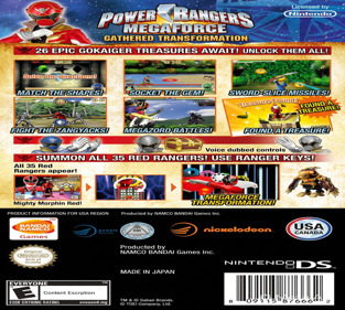 Kaizoku Sentai Gokaiger: Atsumete Henshin! 35 Sentai! - Box - Back (North America) - 758x680