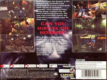 Resident Evil 2: Special Edition - Box - Back (North America) - 900x676