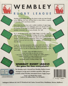 Wembley Rugby League - Box - Back (Europe) - 802x1012