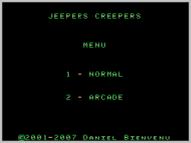 Jeepers Creepers - Screenshot - Game Select (World) - 256x192