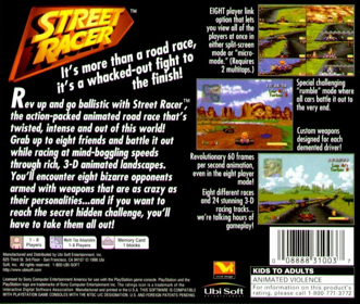 Street Racer - Box - Back (North America) - 907x768