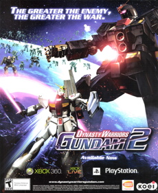 Dynasty Warriors: Gundam 2 - Advertisement Flyer - Front (United States) - 1778x2172