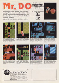 Mr. Do! - Advertisement Flyer - Back (Germany) - 850x1203