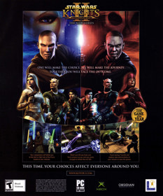 Star Wars: Knights of the Old Republic II: The Sith Lords - Advertisement Flyer - Front (North America) - 1904x2290