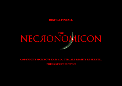 Digital Pinball: Necronomicon - Screenshot - Game Title (Japan) - 640x448