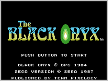 The Black Onyx - Screenshot - Game Title (World) - 256x192