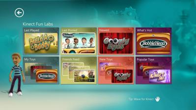 Kinect Fun Labs - Screenshot - Game Select (World) - 1000x562