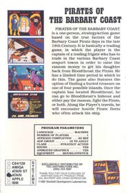 Pirates of the Barbary Coast - Box - Back (North America) - 500x765