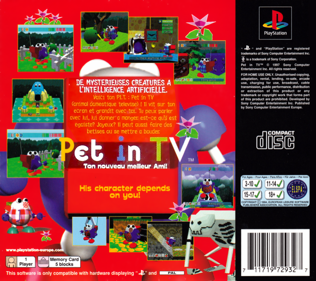 Pet in TV: Your New best Friend! - Box - Back (France) - 765x680