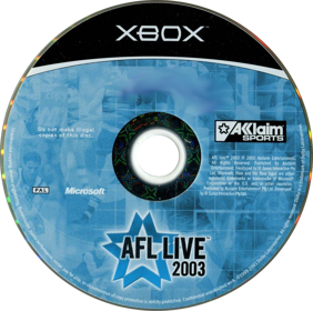 AFL Live 2003 - Disc (Australia) - 776x771