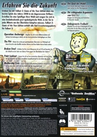 Fallout 3: Game of the Year Edition - Box - Back (Germany) - 981x1382