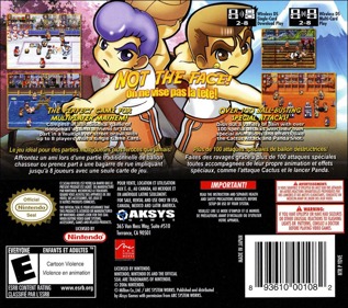 Super Dodgeball Brawlers - Box - Back (North America) - 768x680