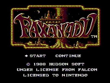 Faxanadu - Screenshot - Game Title (North America) - 640x480