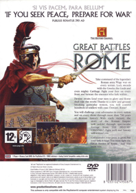 The History Channel: Great Battles of Rome - Box - Back (Europe) - 640x907
