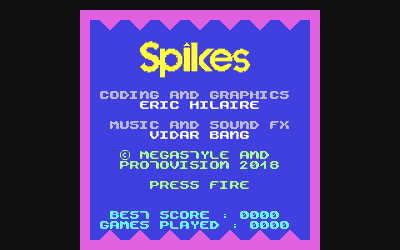Spikes (Protovision) - Screenshot - Game Title (World) - 320x200