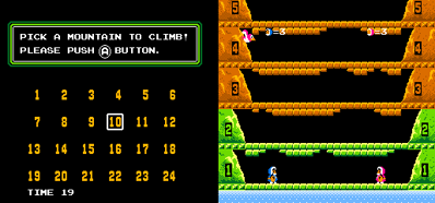 Vs. Ice Climber Dual - Screenshot - Game Select (Japan) - 514x240