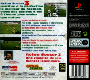 Actua Soccer 3 - Box - Back (France) - 765x680