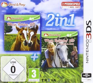 2in1 Horses 3D: My Foal 3D / My Riding Stables 3D: Rivals in the Saddle - Box - Front (Germany) - 1050x943