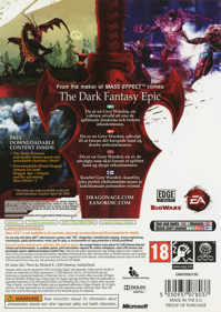 Dragon Age: Origins - Box - Back (Europe) - 6074x8573