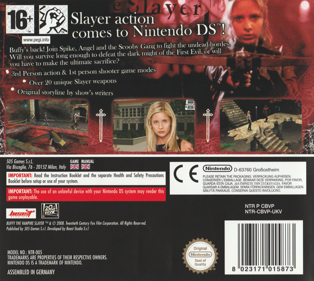 Buffy the Vampire Slayer: Sacrifice - Box - Back (Europe) - 640x572