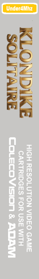 Klond1ke Solitaire - Box - Spine (World) - 95x680