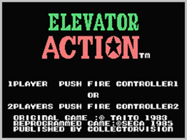 Elevator Action (Sega) - Screenshot - Game Title (World) - 256x192