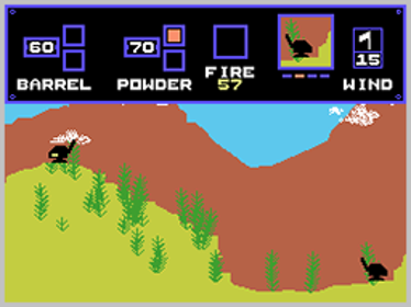 Artillery Duel - Screenshot - Gameplay (North America) - 256x192