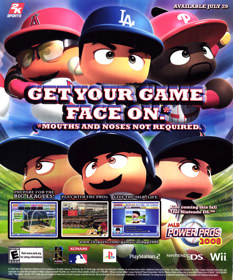 MLB Power Pros 2008 - Advertisement Flyer - Front (United States) - 1904x2291