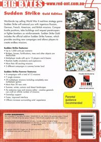 Sudden Strike: Gold Edition!: Sudden Strike + Add-On! - Box - Back (Australia) - 568x800