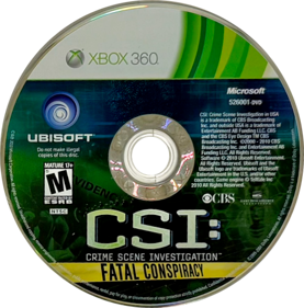 CSI: Fatal Conspiracy - Disc (North America) - 597x605
