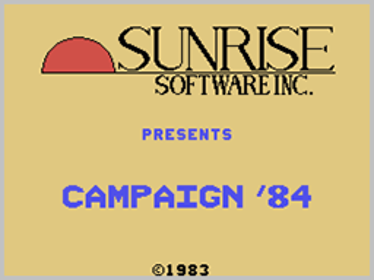 Campaign '84 - Screenshot - Game Title (North America) - 256x192