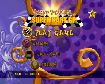 Myth Makers: Super Kart GP - Screenshot - Game Select (World) - 640x512