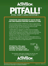 Pitfall! - Box - Back (North America) - 1183x1626