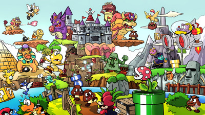 Super Mario Land 3: Tatanga's Return - Fanart - Background (World) - 1920x1080