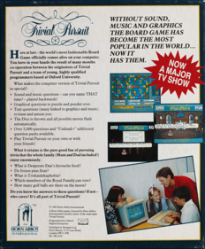 Trivial Pursuit: The Computer Game: Amiga-Genus Edition - Box - Back (United Kingdom) - 1215x1470