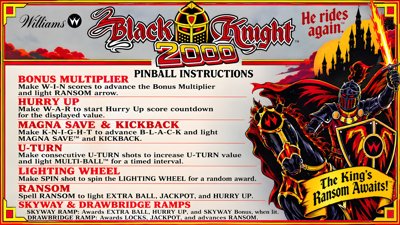 Black Knight 2000 - Arcade - Controls Information (World) - 1920x1080