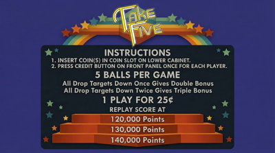 Take Five - Arcade - Controls Information (World) - 2752x1536