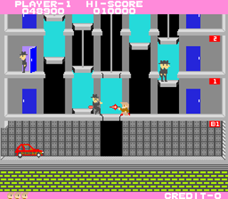 Elevator Action - Screenshot - Gameplay (World) - 256x224