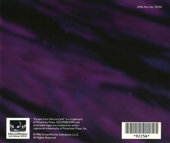 Goosebumps: Escape from Horrorland - Box - Back (United States) - 808x681