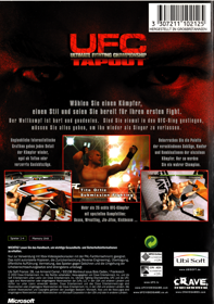UFC: Ultimate Fighting Championship: Tapout - Box - Back (Europe) - 562x800